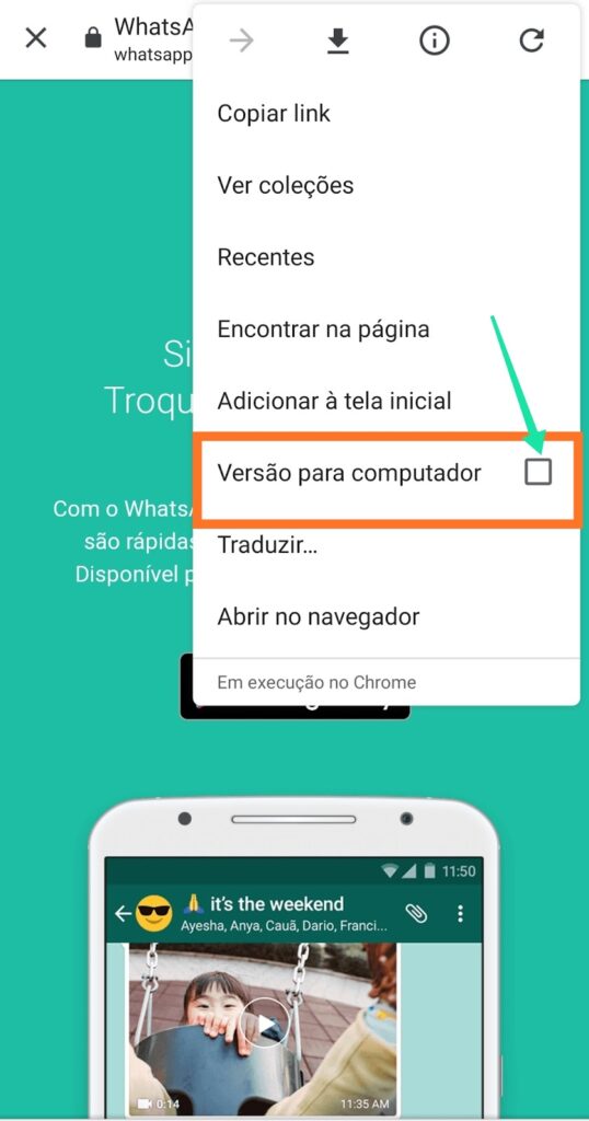 seleção versao para computador como usar o whatsapp web