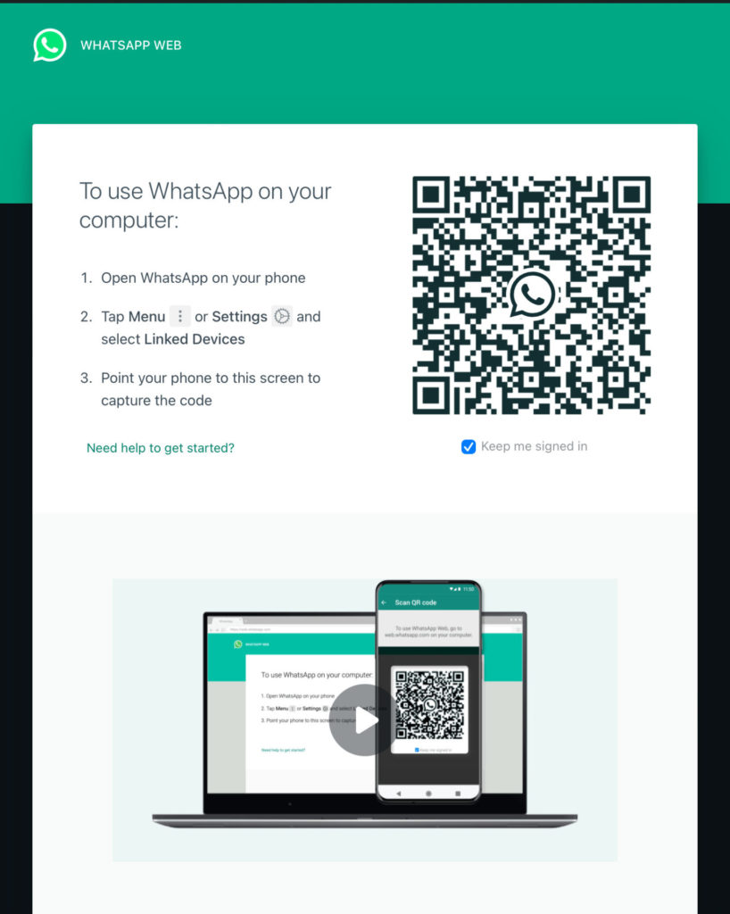 WhatsApp Web tablet android