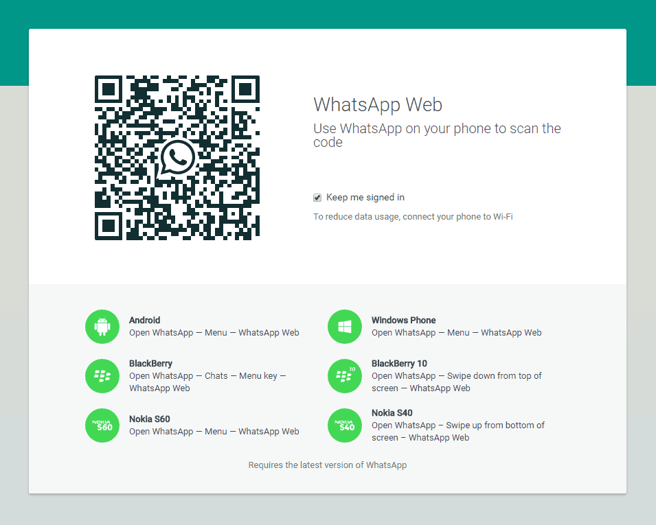 whatsapp web escanear o codigo