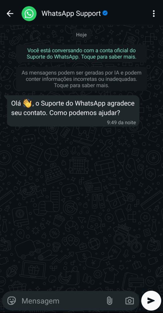 Suporte do WhatsApp 5